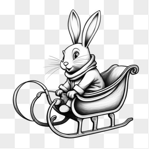 Cheerful Rabbit in Vintage Sleigh Patterns Cheerful Rabbit in Vintage Sleigh Patterns thumbnail