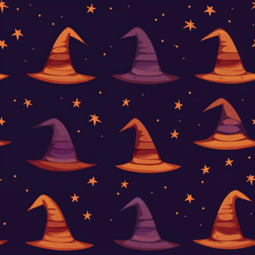 Download Whimsical Witch Hat Pattern Patterns Online - Creative Fabrica