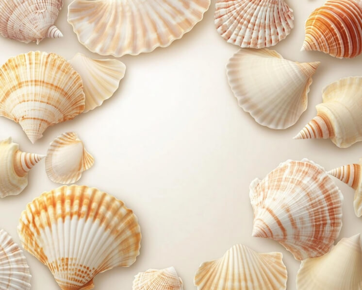 Download Collection of Seashells on Neutral Background Backgrounds ...