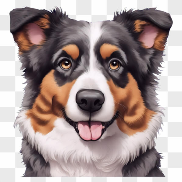 Download Portrait of a Cheerful Dog Cartoons Online Creative Fabrica