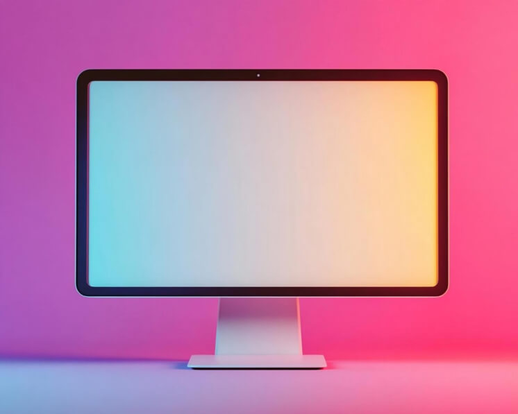 Download Modern Computer Monitor with Gradient Background Mockups ...