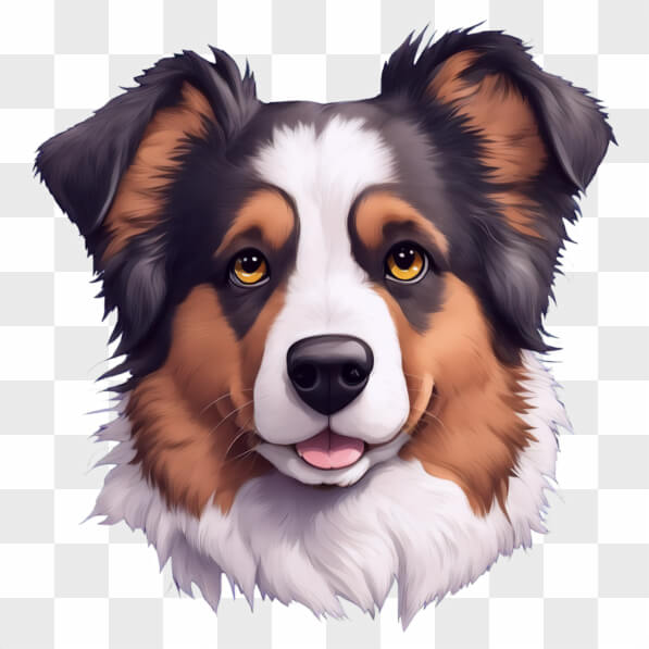 Download Australian Shepherd Dog Portrait Cartoons Online Creative