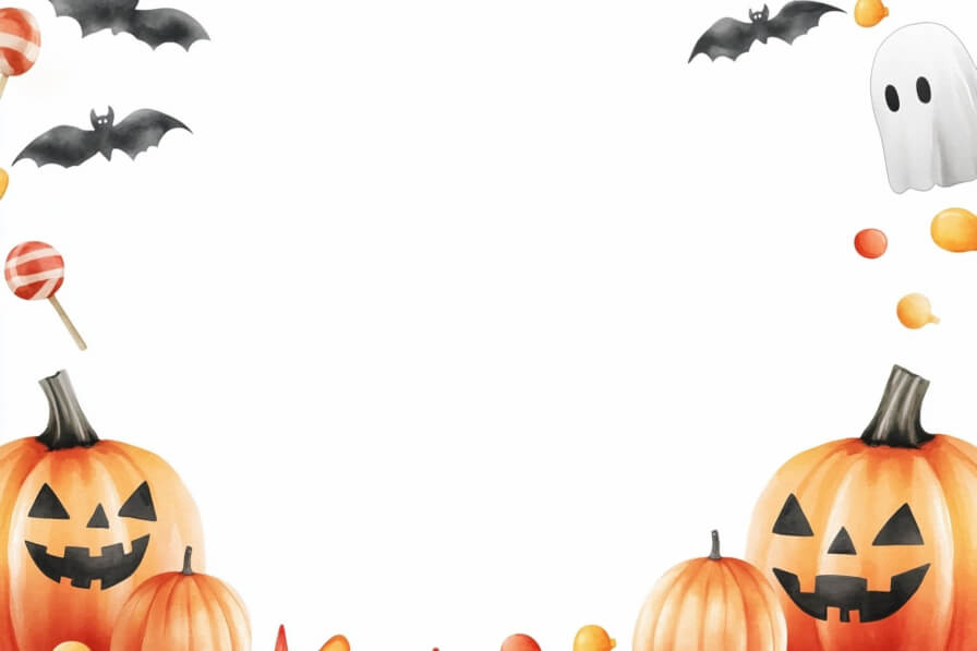 Download Halloween Decorations with Pumpkins and Bats Backgrounds ...