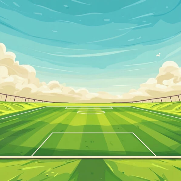 Download Soccer Field Under Blue Sky Backgrounds Online - Creative Fabrica