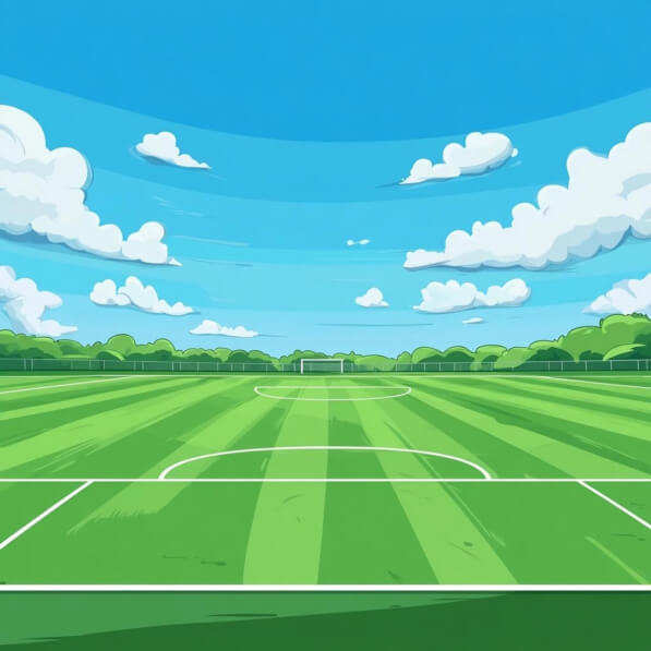 Download Soccer Field Under Blue Sky Backgrounds Online - Creative Fabrica