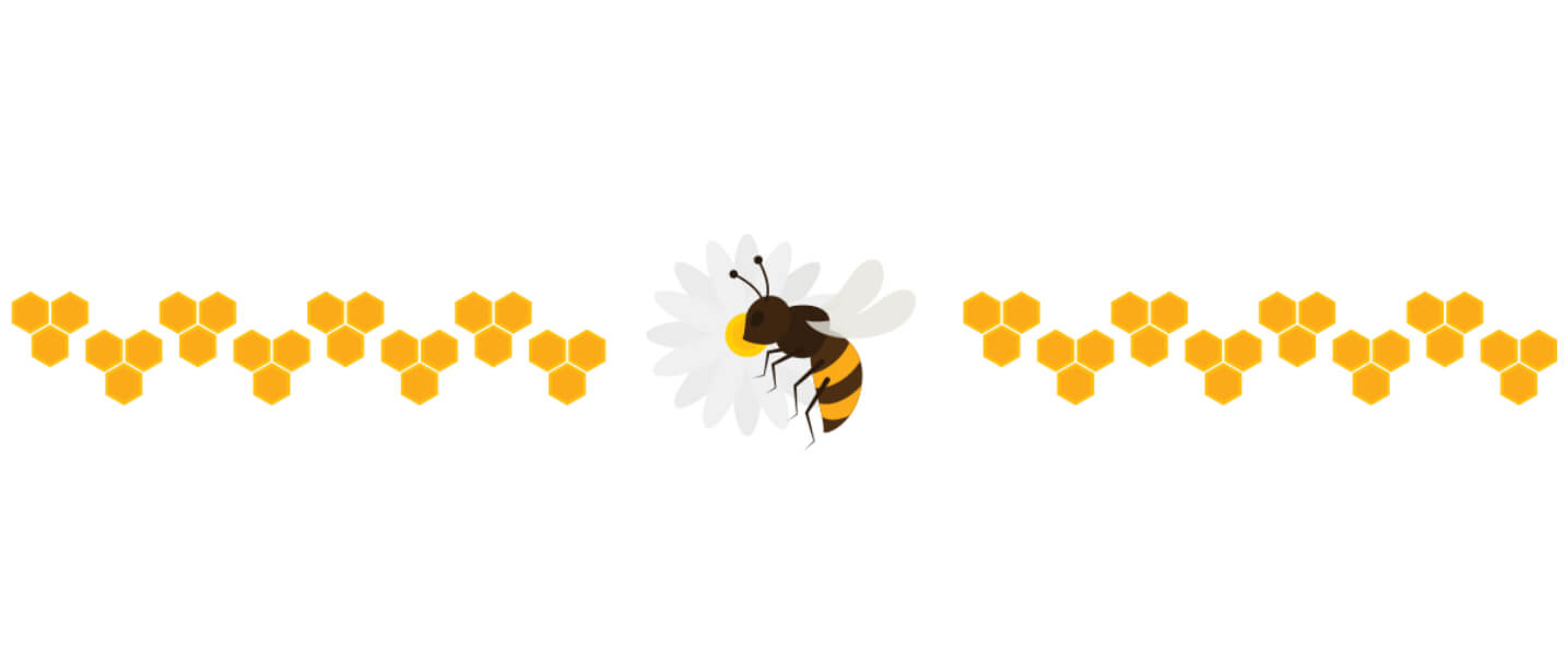 Download Bee and Flower with Honeycomb Patterns Borders & Corners ...