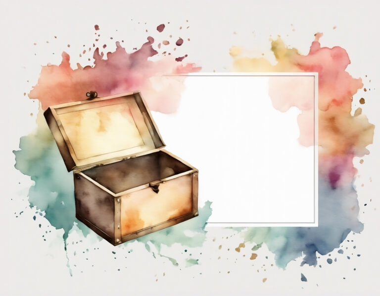 Download Watercolor Treasure Chest with Colorful Background Backgrounds ...