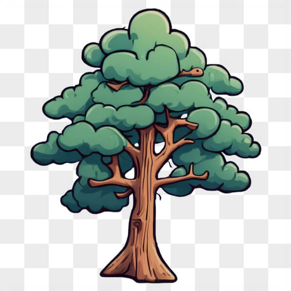 Simple Rounded Cartoon Tree Download Cartoon Tree with Rounded Foliage Cartoons Online - Creative ...
