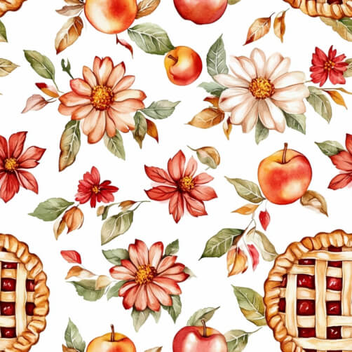Autumn Floral and Fruit Pattern Autumn Floral and Fruit Pattern thumbnail