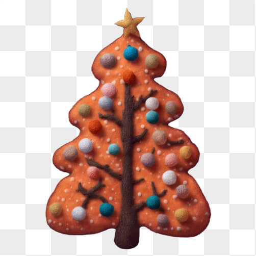 Árvore de Natal de Feltro com Decorações Coloridas Árvore de Natal de Feltro com Decorações Coloridas thumbnail