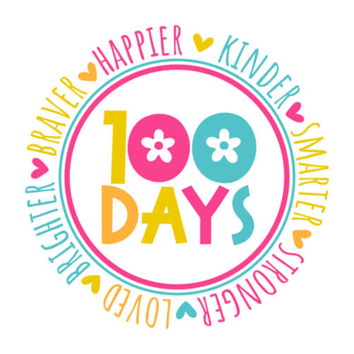 Spring 100 Days Download 100 Days of School Celebration Design Quotes Online - Creative ...