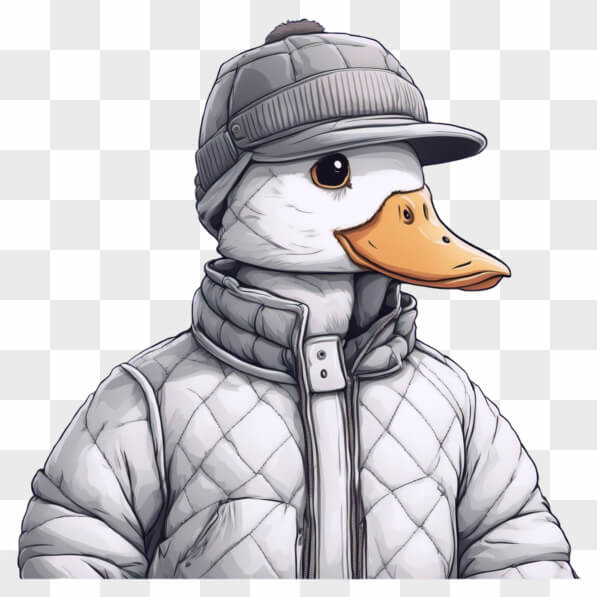 Descarga Pato estilizado con ropa de invierno acogedora Cartoons En ...