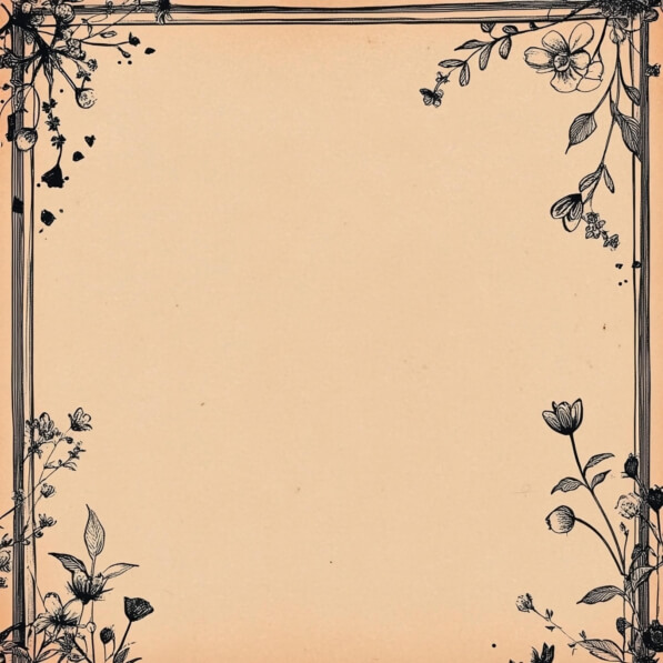 Download Floral Decorative Border on Beige Background Backgrounds ...