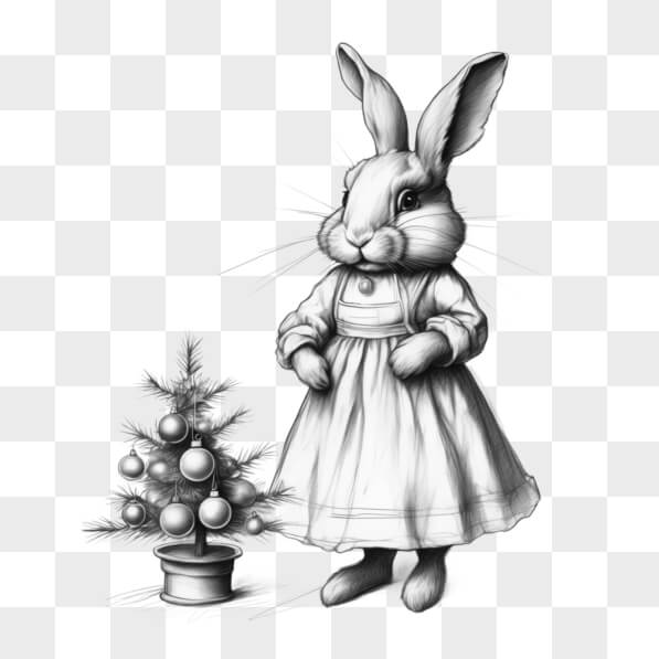Grand Lapin Mark Roberts 42″ – Fantaisiste, Pièce Unique – Oreille à Puce
