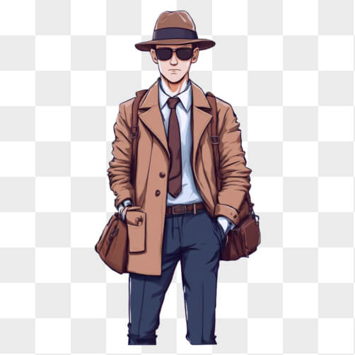 Download Female Detective Character in Trench Coat Cartoons Online ...