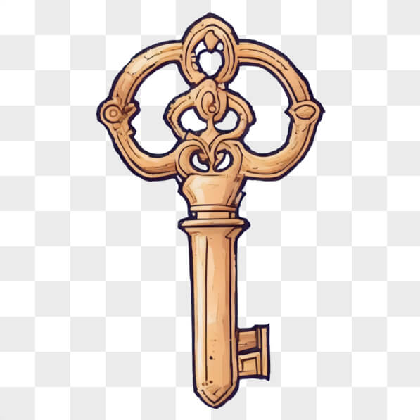 Download Ornate Vintage Key Cartoons Online - Creative Fabrica