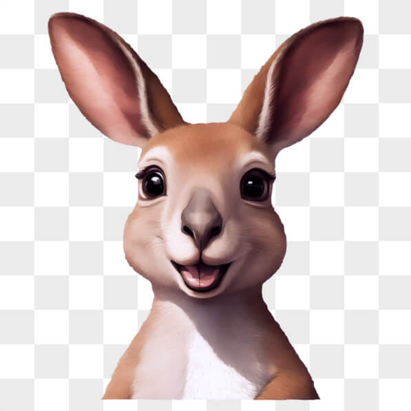 Download Cheerful Cartoon Rabbit with Expressive Eyes Cartoons Online ...