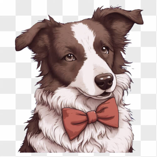 Download Cartoon Dog with Bow Tie Cartoons Online - Creative Fabrica