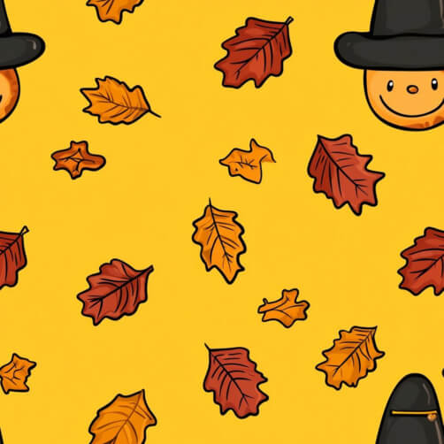 Autumn Leaves and Pumpkin Pattern Autumn Leaves and Pumpkin Pattern thumbnail
