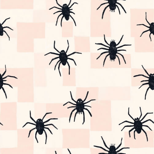 Pattern of Black Spiders on a Light Background Pattern of Black Spiders on a Light Background thumbnail