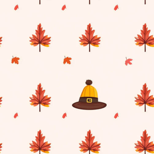 Autumn Leaves and Hat Pattern Autumn Leaves and Hat Pattern thumbnail