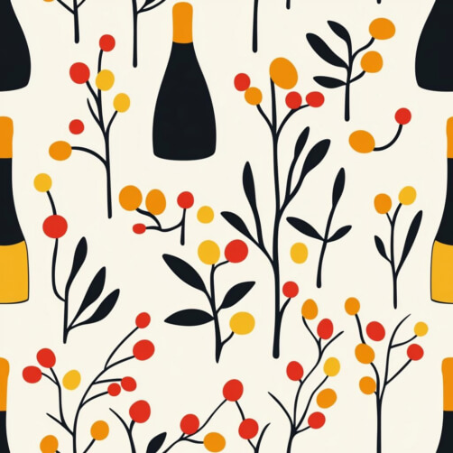 Colorful Floral and Bottle Pattern Colorful Floral and Bottle Pattern thumbnail