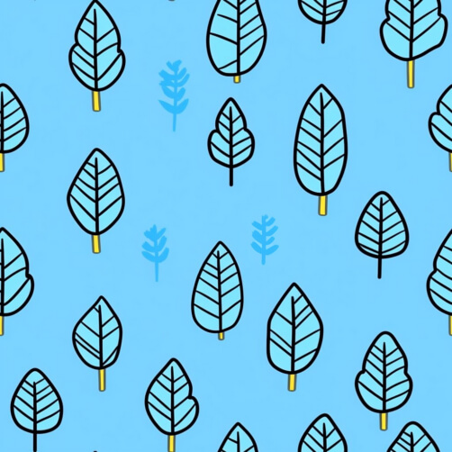 Colorful Leaf Pattern on Blue Background Colorful Leaf Pattern on Blue Background thumbnail