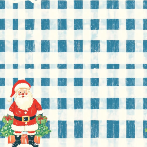 Cheerful Santa Claus on Checkered Background Cheerful Santa Claus on Checkered Background thumbnail