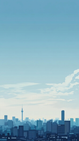 Download City Skyline Under Blue Sky Backgrounds Online - Creative Fabrica
