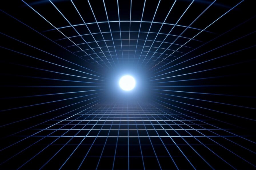 Download Abstract Tunnel with Blue Grid and Light Backgrounds Online ...