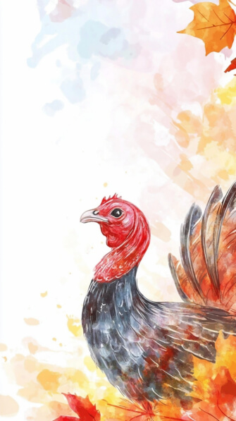 Simple Turkey Fall Background Download Autumn Turkey Illustration Backgrounds Online - Creative Fabrica