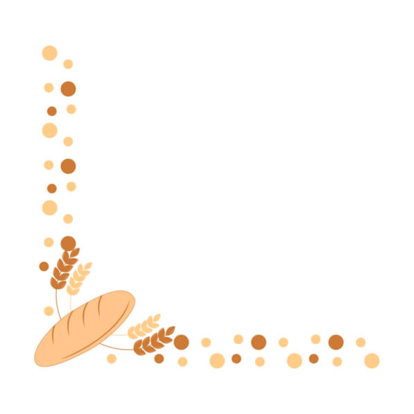 Download Stylized bread and wheat illustration Borders & Corners Online ...