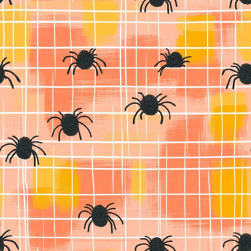 Playful Spider Pattern on Pastel Background Playful Spider Pattern on Pastel Background thumbnail
