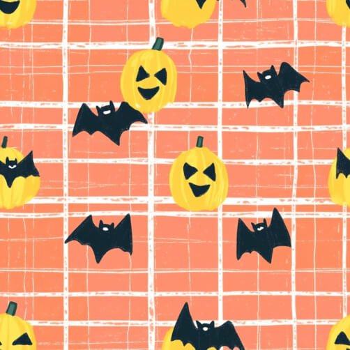 Halloween Pattern with Pumpkins and Bats Halloween Pattern with Pumpkins and Bats thumbnail