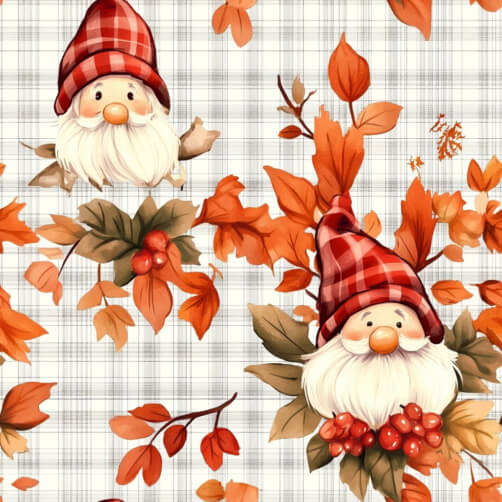 Whimsical Gnomes Surrounded by Autumn Leaves Whimsical Gnomes Surrounded by Autumn Leaves thumbnail