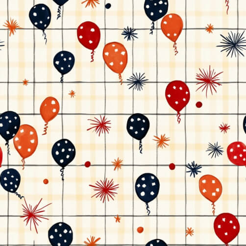 Colorful Balloons and Starbursts Pattern Colorful Balloons and Starbursts Pattern thumbnail