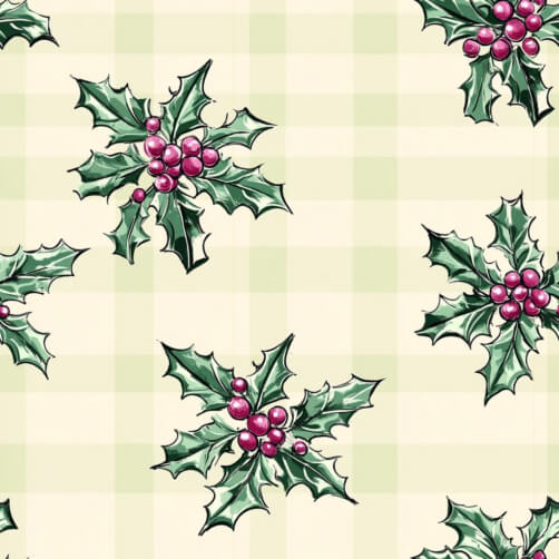 Pattern of Holly Leaves and Berries Pattern of Holly Leaves and Berries thumbnail