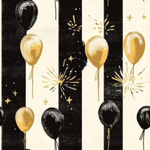 Festive Balloon Pattern with Fireworks Festive Balloon Pattern with Fireworks thumbnail