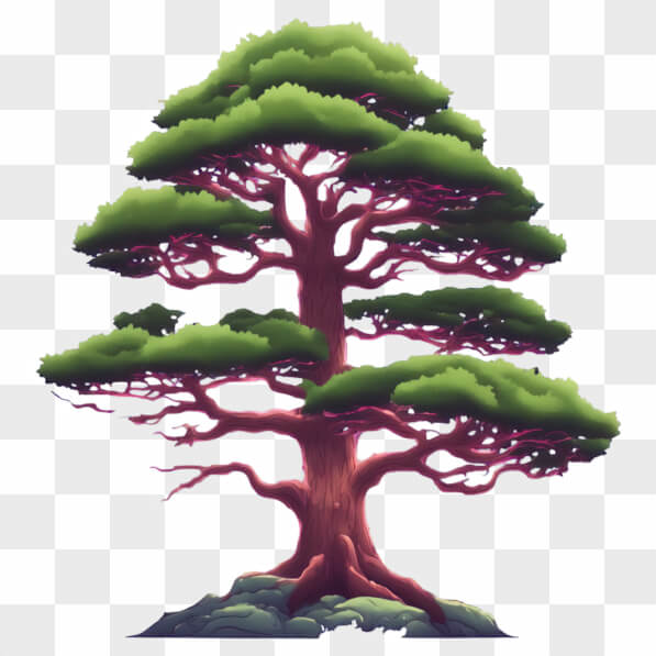 Download Stylized Tree with Green Foliage Cartoons Online - Creative ...
