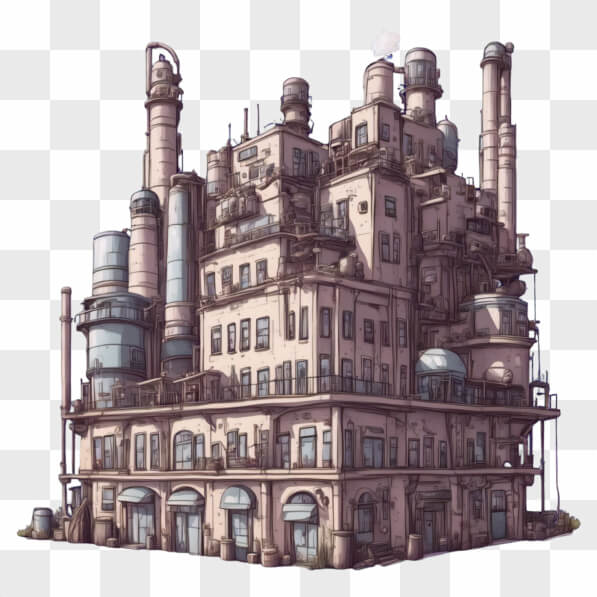 Cartoon Computer Building Download Intricate Industrial Building Cartoons Online - Creative Fabrica