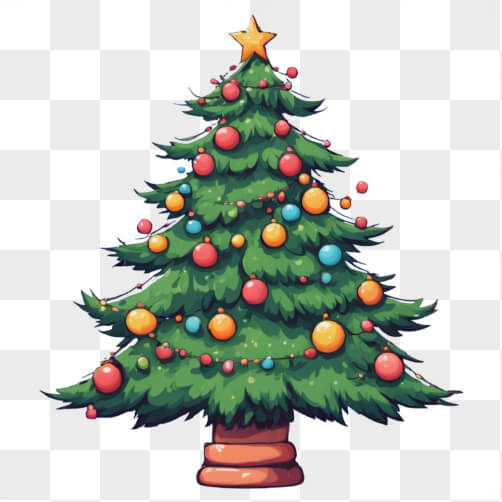 Árvore de Natal Colorida com Enfeites Árvore de Natal Colorida com Enfeites thumbnail