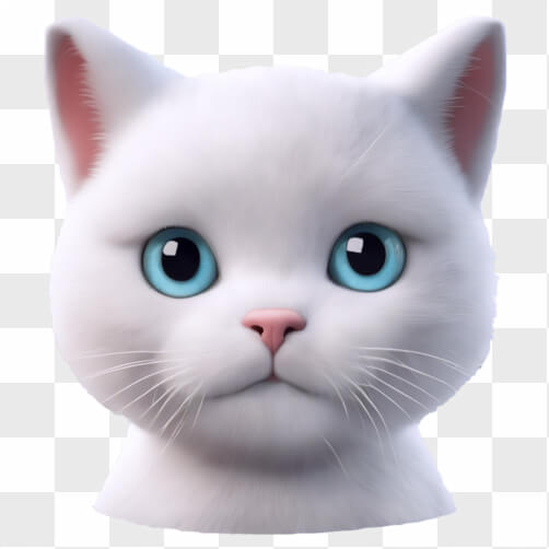 Cartoon White Cat with Blue Eyes Cartoons Cartoon White Cat with Blue Eyes Cartoons thumbnail