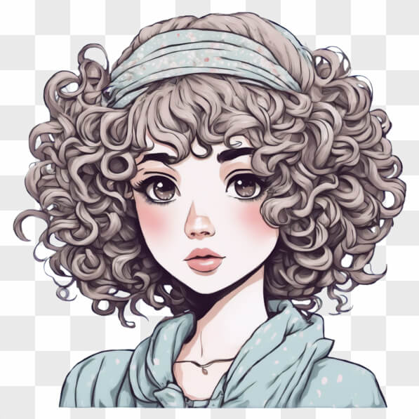 Descarga Mujer joven encantadora con cabello rizado Cartoons En Línea ...