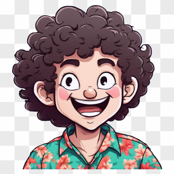Descarga Personaje de dibujo animado alegre con cabello rizado Cartoons ...
