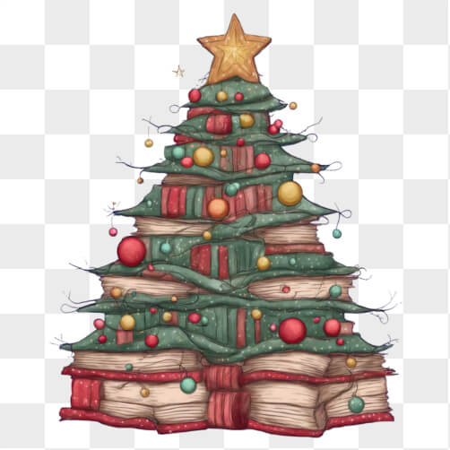 Árvore de Natal Fantasiosa Feita de Livros Árvore de Natal Fantasiosa Feita de Livros thumbnail