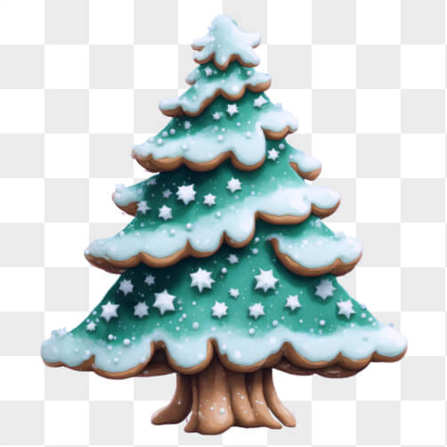 Árvore de Natal Fantasiosa com Neve e Estrelas Árvore de Natal Fantasiosa com Neve e Estrelas thumbnail
