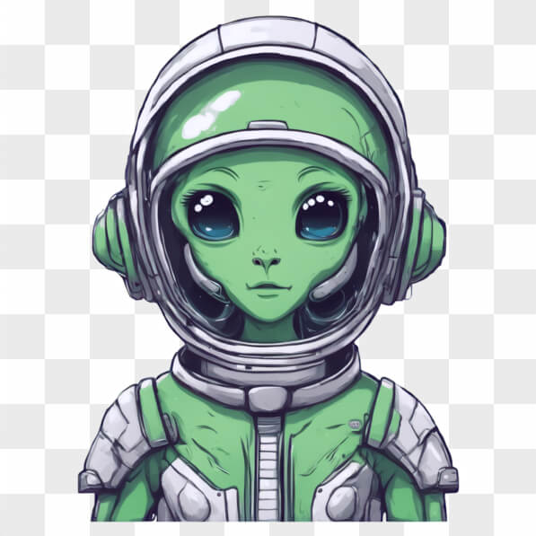 Download Whimsical Alien in Space Suit Cartoons Online - Creative Fabrica
