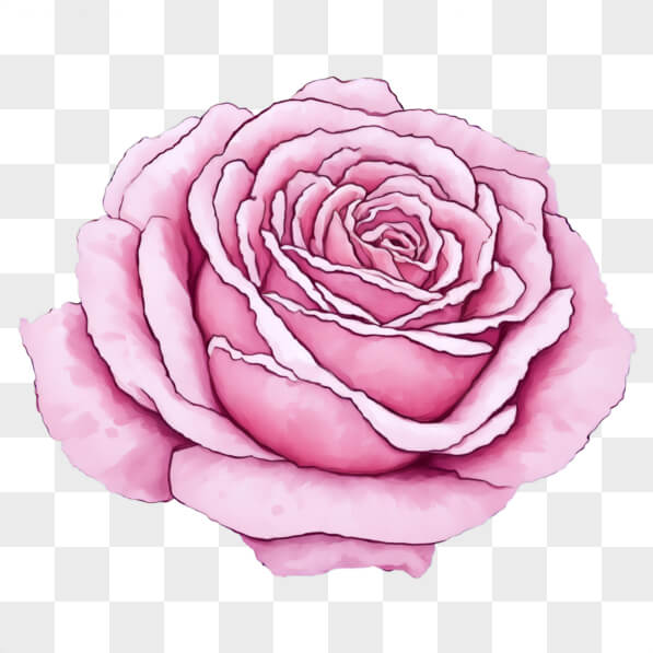 Baixe Ilustração de uma Rosa Rosa Cartoons - Creative Fabrica