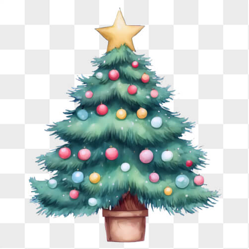 Árvore de Natal Colorida com Enfeites Árvore de Natal Colorida com Enfeites thumbnail