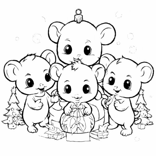 Cute Cartoon Bears Celebrating the Holidays Patterns Cute Cartoon Bears Celebrating the Holidays Patterns thumbnail